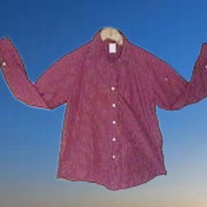 Brooks Brothers Mens All Cotton Red Gingham Button Down Shirt